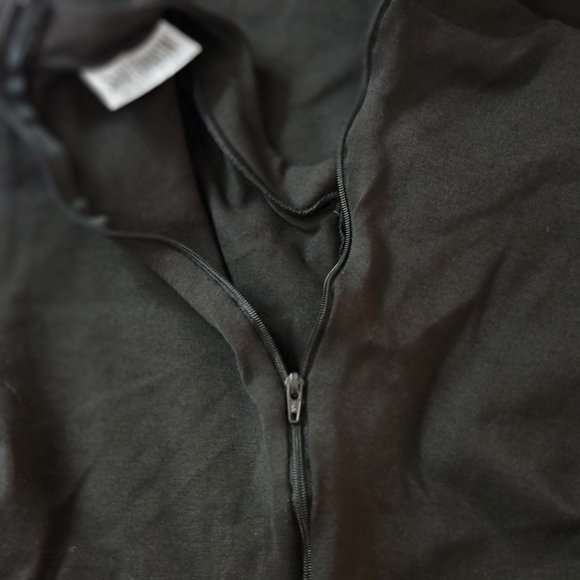 Soft Touch Softouch by Susan Fixel 1 Black Piece Body Long Suit Jumpsuit Vintage - Picture 6 of 11